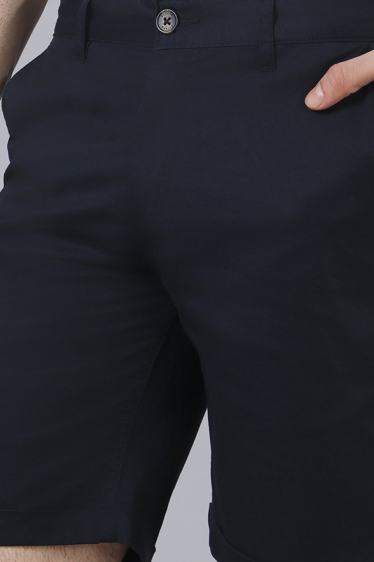 Dark Navy Cotton Shorts