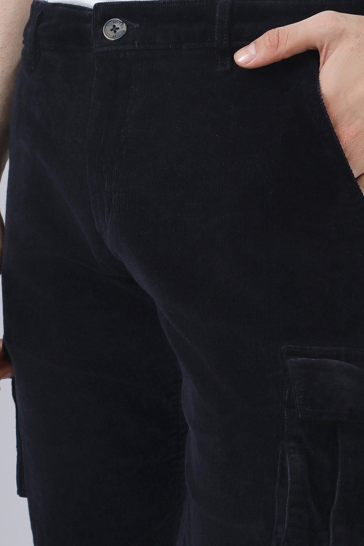 Dark Navy Corduroy Shorts