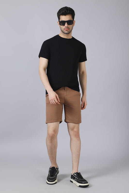 Light brown Cotton Shorts
