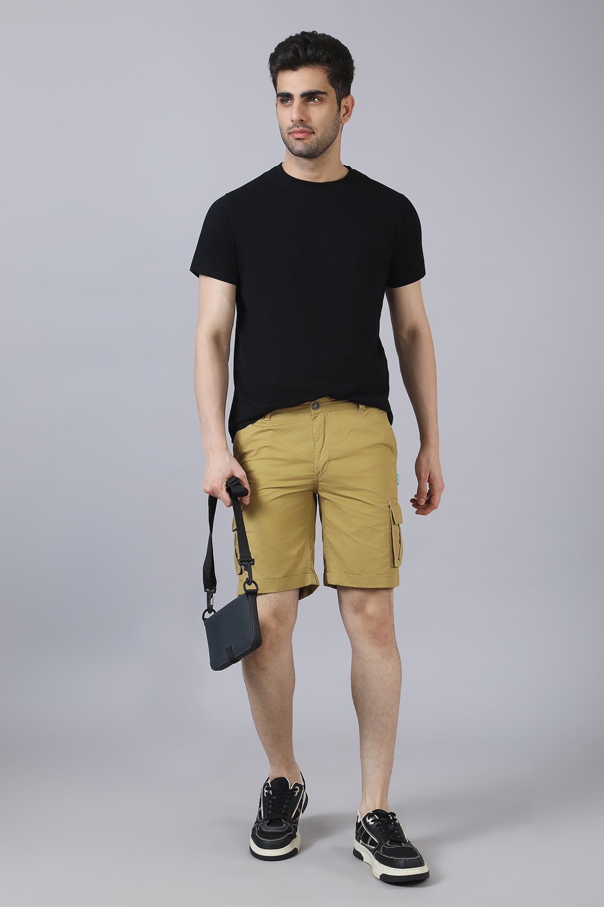 Khaki Cotton Shorts