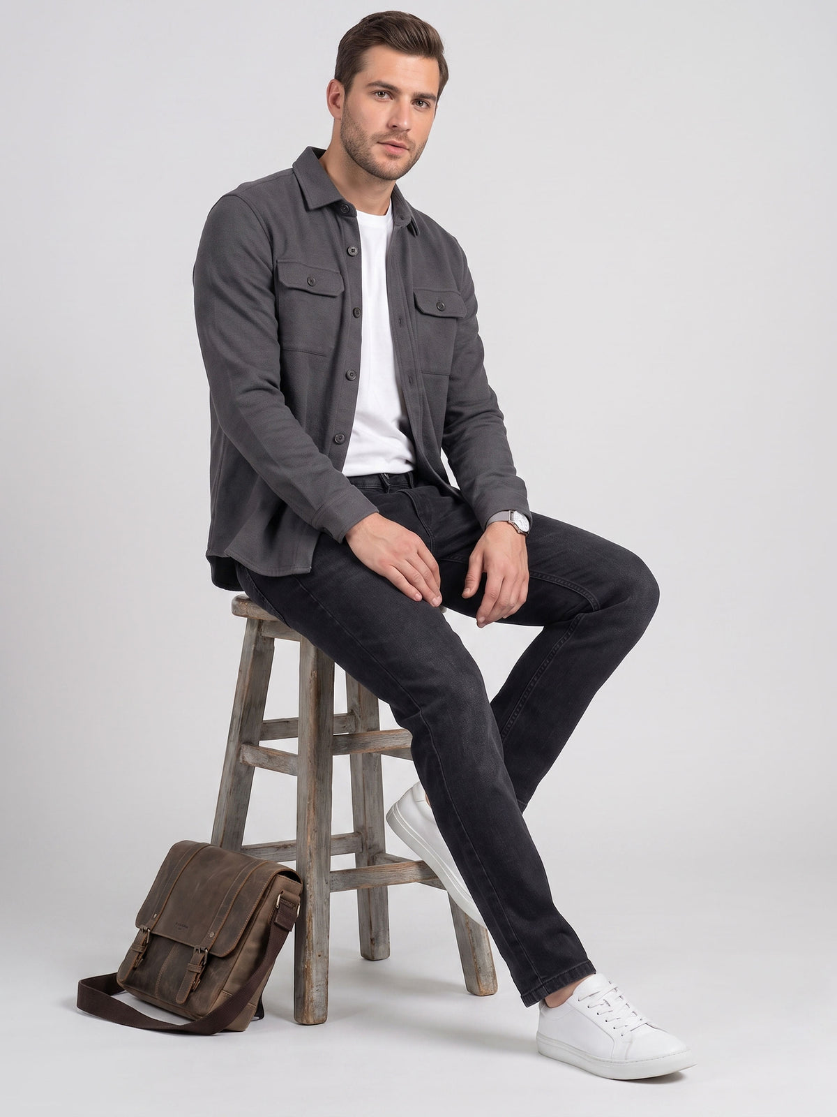 BELANO Men Black Slim Fit Light Fade Mid Rise Clean Look Stretchable Jeans