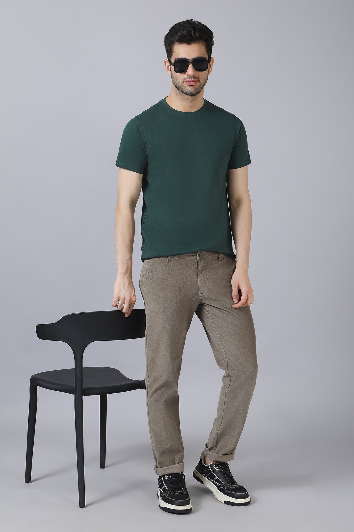 Dark Green Cotton T-Shirt