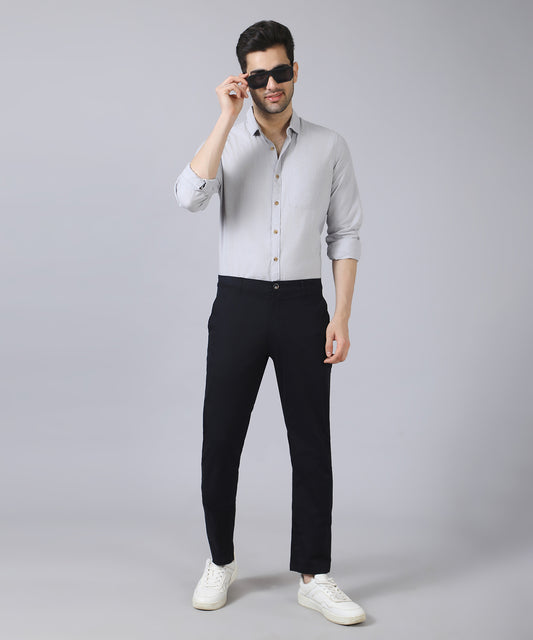 Black Corduroy Chinos